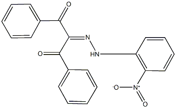 1,3-diphenyl-1,2,3-propanetrione 2-({2-nitrophenyl}hydrazone) 结构式