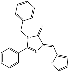 3-benzyl-5-(2-furylmethylene)-2-phenyl-3,5-dihydro-4H-imidazol-4-one 结构式