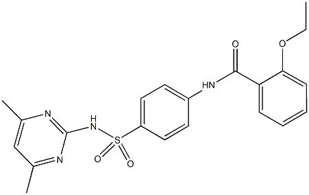 N-(4-{[(4,6-dimethyl-2-pyrimidinyl)amino]sulfonyl}phenyl)-2-ethoxybenzamide 结构式