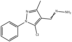 5-chloro-3-methyl-1-phenyl-1H-pyrazole-4-carbaldehyde hydrazone 结构式