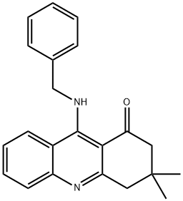 9-(benzylamino)-3,3-dimethyl-3,4-dihydro-1(2H)-acridinone 结构式