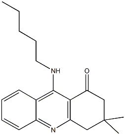 3,3-dimethyl-9-(pentylamino)-3,4-dihydro-1(2H)-acridinone 结构式