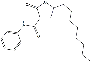 5-octyl-2-oxo-N-phenyltetrahydro-3-furancarboxamide 结构式