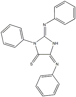 3-phenyl-2,5-bis(phenylimino)-4-imidazolidinethione 结构式