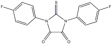 1,3-bis(4-fluorophenyl)-2-thioxoimidazolidine-4,5-dione 结构式