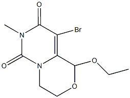 9-bromo-1-ethoxy-7-methyl-3,4-dihydropyrimido[6,1-c][1,4]oxazine-6,8(1H,7H)-dione 结构式