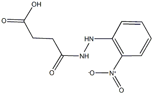 4-(2-{2-nitrophenyl}hydrazino)-4-oxobutanoic acid 结构式