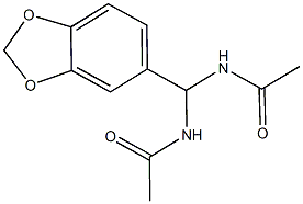 N,N'-(苯并[D][1,3]二氧戊环-5-基甲基烯)二乙酰胺 结构式