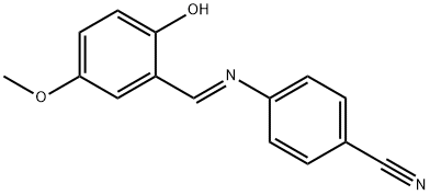 4-[(2-hydroxy-5-methoxybenzylidene)amino]benzonitrile 结构式