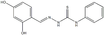 2,4-dihydroxybenzaldehyde N-phenylthiosemicarbazone 结构式