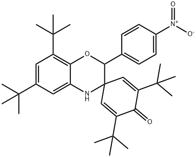 2',6,6',8-tetratert-butyl-2-(4-nitrophenyl)-3,4-dihydro-1'-oxospiro[2H-1,4-benzoxazine-3,4'-[2,5]cyclohexadien] 结构式