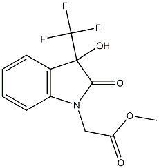 methyl [3-hydroxy-2-oxo-3-(trifluoromethyl)-2,3-dihydro-1H-indol-1-yl]acetate 结构式