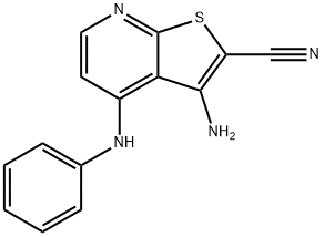 3-amino-4-anilinothieno[2,3-b]pyridine-2-carbonitrile 结构式