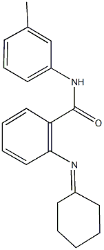 2-(cyclohexylideneamino)-N-(3-methylphenyl)benzamide 结构式