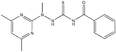 N-{[2-(4,6-dimethyl-2-pyrimidinyl)-2-methylhydrazino]carbothioyl}benzamide 结构式