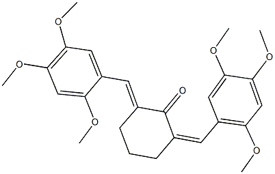 2,6-bis(2,4,5-trimethoxybenzylidene)cyclohexanone 结构式