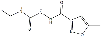 N-ethyl-2-[(5-methyl-3-isoxazolyl)carbonyl]hydrazinecarbothioamide 结构式