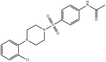 N-(4-{[4-(2-chlorophenyl)-1-piperazinyl]sulfonyl}phenyl)acetamide 结构式