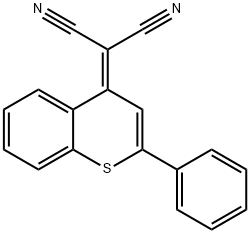 2-(2-phenyl-4H-thiochromen-4-ylidene)malononitrile 结构式