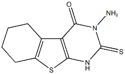 3-amino-2-thioxo-2,3,5,6,7,8-hexahydro[1]benzothieno[2,3-d]pyrimidin-4(1H)-one 结构式