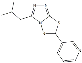 3-isobutyl-6-(3-pyridinyl)[1,2,4]triazolo[3,4-b][1,3,4]thiadiazole 结构式