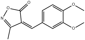 4-(3,4-dimethoxybenzylidene)-3-methyl-5(4H)-isoxazolone 结构式