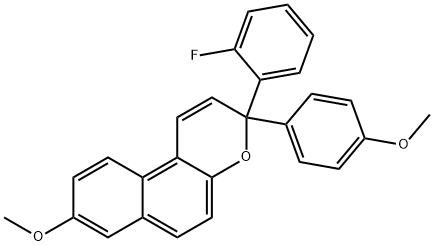 3-(2-fluorophenyl)-8-methoxy-3-(4-methoxyphenyl)-3H-benzo[f]chromene 结构式