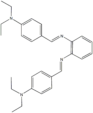 N~1~,N~2~-bis[4-(diethylamino)benzylidene]-1,2-benzenediamine 结构式