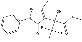 methyl 3,3,3-trifluoro-2-hydroxy-2-(5-methyl-3-oxo-2-phenyl-2,3-dihydro-1H-pyrazol-4-yl)propanoate 结构式