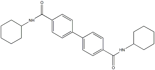 N~4~,N~4~'-dicyclohexyl[1,1'-biphenyl]-4,4'-dicarboxamide 结构式