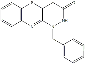 1-benzyl-1,2,4,4a-tetrahydro-3H-pyridazino[4,3-b][1,4]benzothiazin-3-one 结构式
