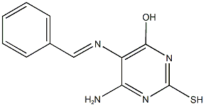 6-amino-5-(benzylideneamino)-2-sulfanyl-4-pyrimidinol 结构式