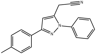 [3-(4-methylphenyl)-1-phenyl-1H-pyrazol-5-yl]acetonitrile 结构式