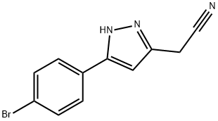 [5-(4-bromophenyl)-1H-pyrazol-3-yl]acetonitrile 结构式