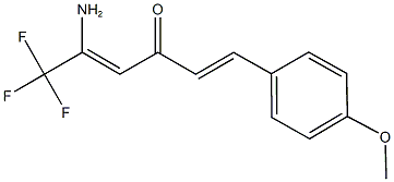 5-amino-6,6,6-trifluoro-1-(4-methoxyphenyl)-1,4-hexadien-3-one 结构式