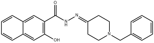 N'-(1-benzyl-4-piperidinylidene)-3-hydroxy-2-naphthohydrazide 结构式
