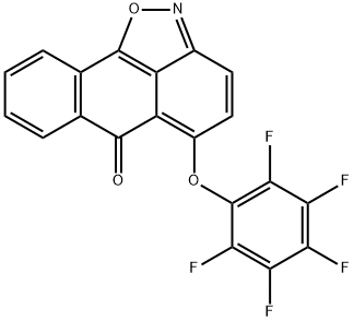 5-(2,3,4,5,6-pentafluorophenoxy)-6H-anthra[1,9-cd]isoxazol-6-one 结构式