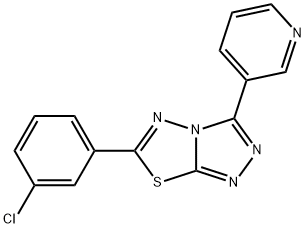6-(3-chlorophenyl)-3-(3-pyridinyl)[1,2,4]triazolo[3,4-b][1,3,4]thiadiazole 结构式
