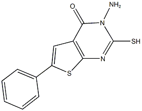 3-amino-6-phenyl-2-sulfanylthieno[2,3-d]pyrimidin-4(3H)-one 结构式