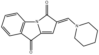 2-(1-piperidinylmethylene)-3H-pyrrolo[1,2-a]indole-3,9(2H)-dione 结构式