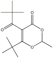 6-tert-butyl-5-(2,2-dimethylpropanoyl)-2-methyl-4H-1,3-dioxin-4-one 结构式