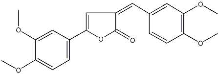 3-(3,4-dimethoxybenzylidene)-5-(3,4-dimethoxyphenyl)-2(3H)-furanone 结构式