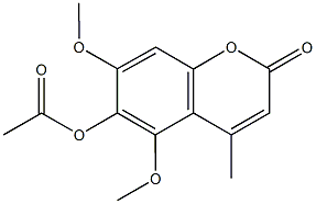 5,7-dimethoxy-4-methyl-2-oxo-2H-chromen-6-yl acetate 结构式