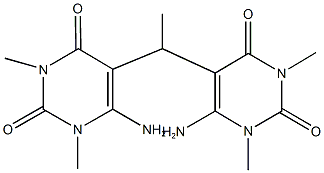 6-amino-5-[1-(6-amino-1,3-dimethyl-2,4-dioxo-1,2,3,4-tetrahydro-5-pyrimidinyl)ethyl]-1,3-dimethyl-2,4(1H,3H)-pyrimidinedione 结构式