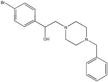 2-(4-benzyl-1-piperazinyl)-1-(4-bromophenyl)ethanol 结构式