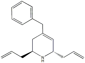 2,6-diallyl-4-benzyl-1,2,3,6-tetrahydropyridine 结构式