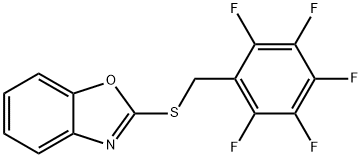 2-[(2,3,4,5,6-pentafluorobenzyl)sulfanyl]-1,3-benzoxazole 结构式