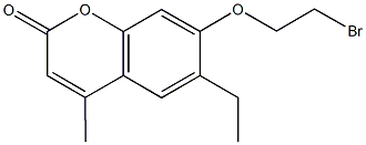 7-(2-bromoethoxy)-6-ethyl-4-methyl-2H-chromen-2-one 结构式