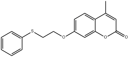 4-methyl-7-[2-(phenylsulfanyl)ethoxy]-2H-chromen-2-one 结构式