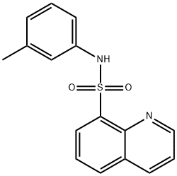 N-(3-methylphenyl)-8-quinolinesulfonamide 结构式